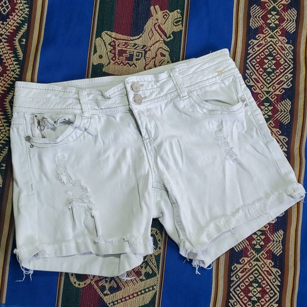 Almost Famous distressed denim shorts cut offs 9